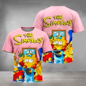 Pink Simpsons Graphic T-Shirt (M/L)